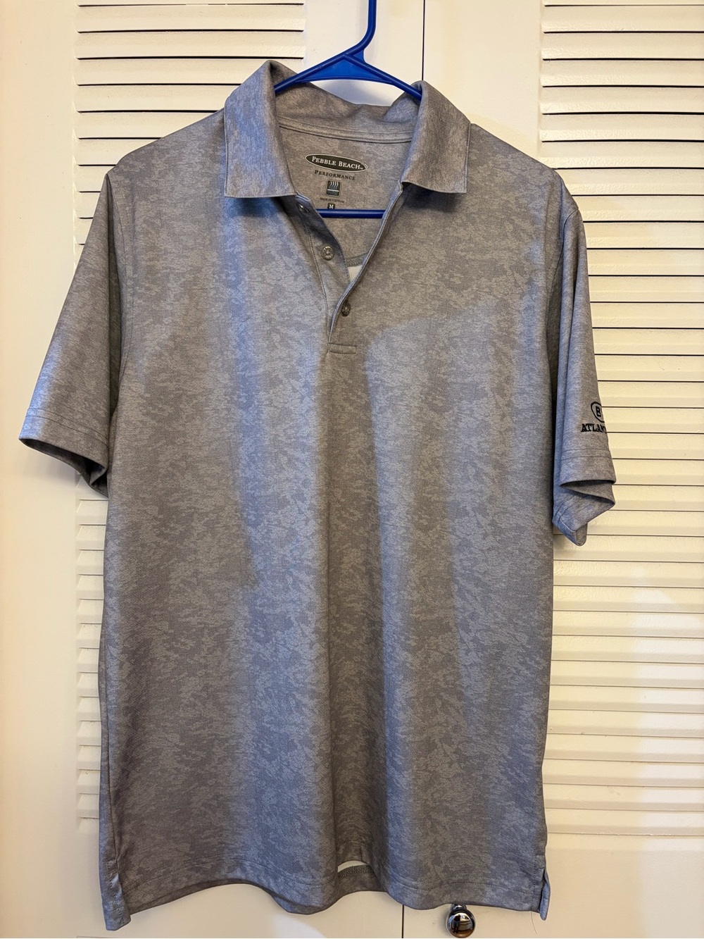 Pebble Beach Men's Light Gray Performance Polo